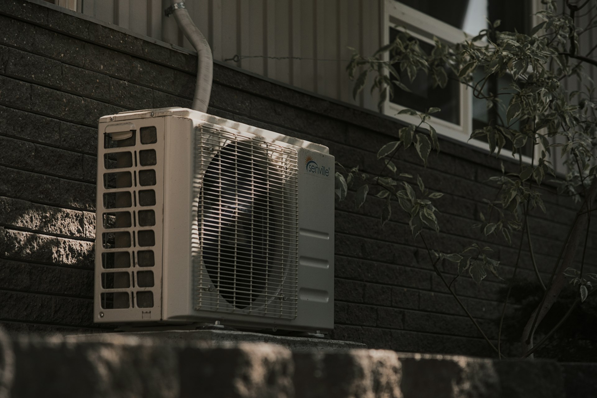 HVAC condenser unit serviced at a Utah County home